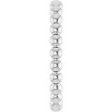 Platinum Stackable Bead Ring - view 4