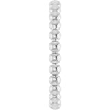 Platinum Stackable Bead Ring - view 4