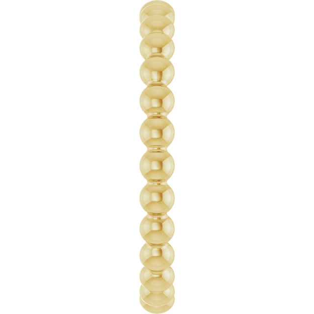 18K Gold Stackable Bead Ring - view 4