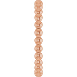 14K Gold Stackable Bead Ring - Rose Gold - view 4