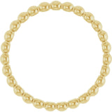 14K Gold Stackable Bead Ring - Yellow Gold - view 2