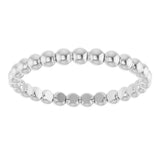 Platinum Stackable Bead Ring - view 3
