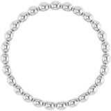 14K Gold Stackable Bead Ring - White Gold - view 2