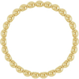 14K Gold Stackable Bead Ring - Yellow Gold - view 2