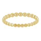 14K Gold Stackable Bead Ring - Yellow Gold - view 3