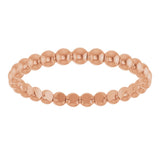 14K Gold Stackable Bead Ring - Rose Gold - view 3