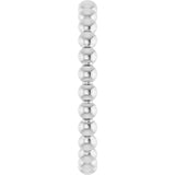 Platinum Stackable Bead Ring - view 4