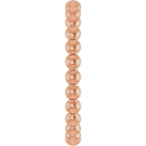 14K Gold Stackable Bead Ring - Rose Gold - view 4