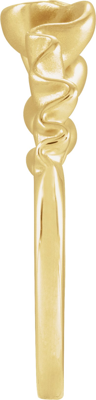14K Gold Ribbon Stackable Ring - Yellow Gold - view 3