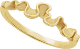 14K Gold Ribbon Stackable Ring - Yellow Gold - view 4