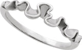 14K Gold Ribbon Stackable Ring - White Gold - view 4