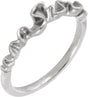 Platinum Ribbon Stackable Ring