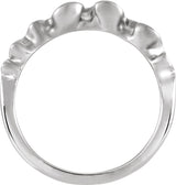 Platinum Ribbon Stackable Ring - view 2