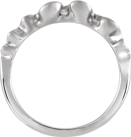 Platinum Ribbon Stackable Ring - view 2