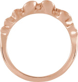 14K Gold Ribbon Stackable Ring - Rose Gold - view 2