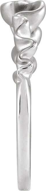 Platinum Ribbon Stackable Ring - view 3