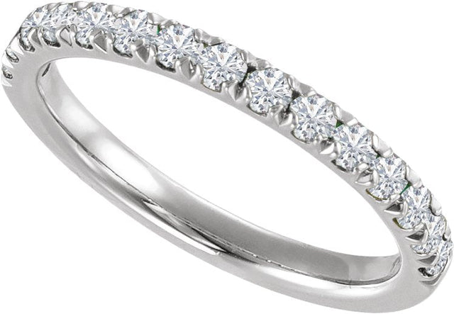 10K Gold Round Lab-Grown Diamond Birthstone Stackable Ring - White Gold - view 16
