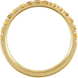 10K Gold Round Natural Citrine Birthstone Stackable Ring - Yellow Gold - view 14