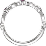 14K Gold Round Natural Ruby & Natural Diamond Stackable Ring - view 5