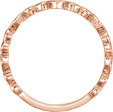 14K Gold Heart Ring VI - Rose Gold - view 4
