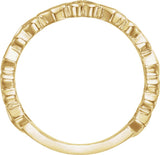 14K Gold Heart Ring V - Yellow Gold - view 4