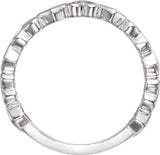 14K Gold Heart Ring V - White Gold - view 4