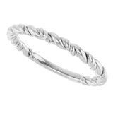 Platinum Stackable Rope Ring - view 5