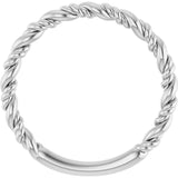 Platinum Stackable Rope Ring - view 2