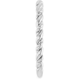 Platinum Stackable Rope Ring - view 4