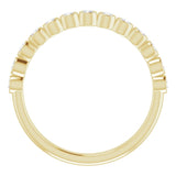 14K Gold Round Natural Diamond Bezel-Set Stackable Ring - Yellow Gold - view 7