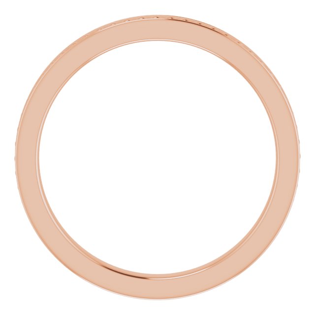 14K Gold Stackable Bead Ring II - Rose Gold - view 2
