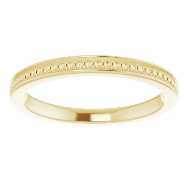 14K Gold Stackable Bead Ring II - Yellow Gold - view 3