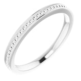 14K Gold Stackable Bead Ring II - White Gold