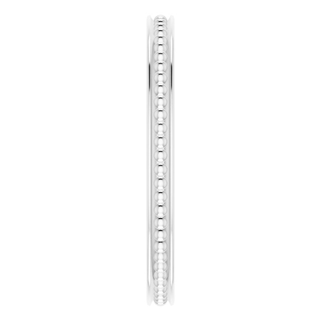 Platinum Stackable Bead Ring II - view 4