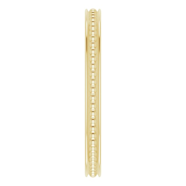 14K Gold Stackable Bead Ring II - Yellow Gold - view 4