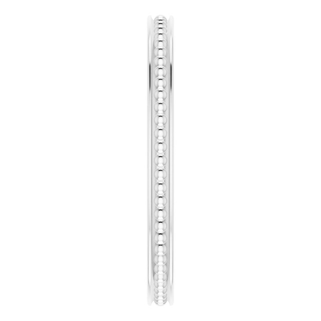 Platinum Stackable Bead Ring II - view 4