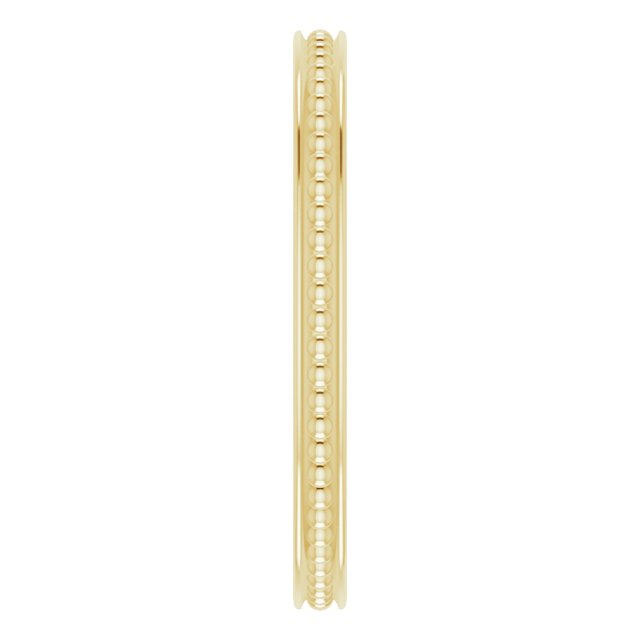 14K Gold Stackable Bead Ring II - Yellow Gold - view 4