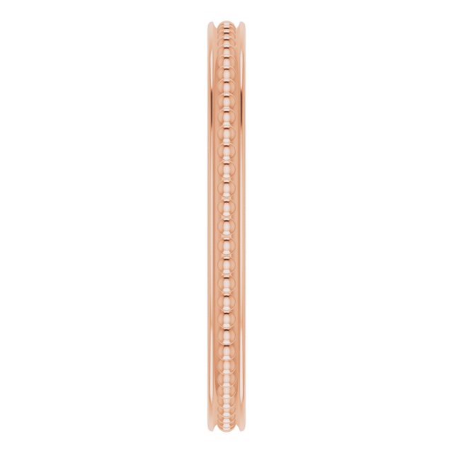 14K Gold Stackable Bead Ring II - Rose Gold - view 4