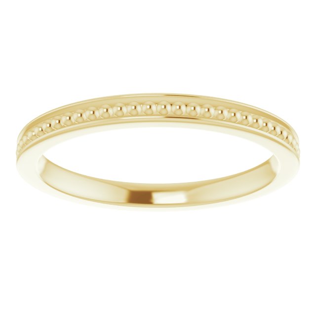 14K Gold Stackable Bead Ring II - Yellow Gold - view 3
