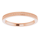 14K Gold Stackable Bead Ring II - Rose Gold - view 3
