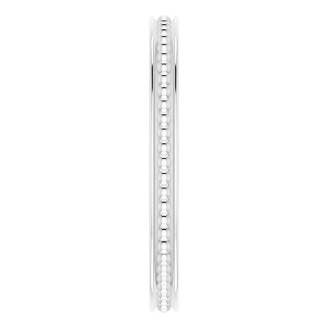 Platinum Stackable Bead Ring II - view 4