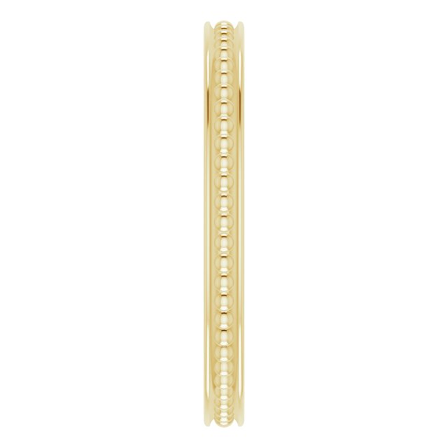 14K Gold Stackable Bead Ring II - Yellow Gold - view 4