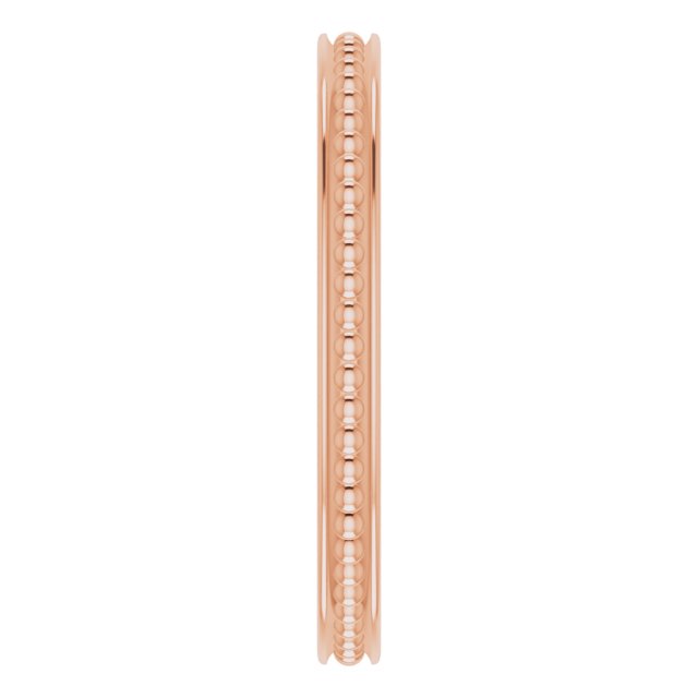 14K Gold Stackable Bead Ring II - Rose Gold - view 4