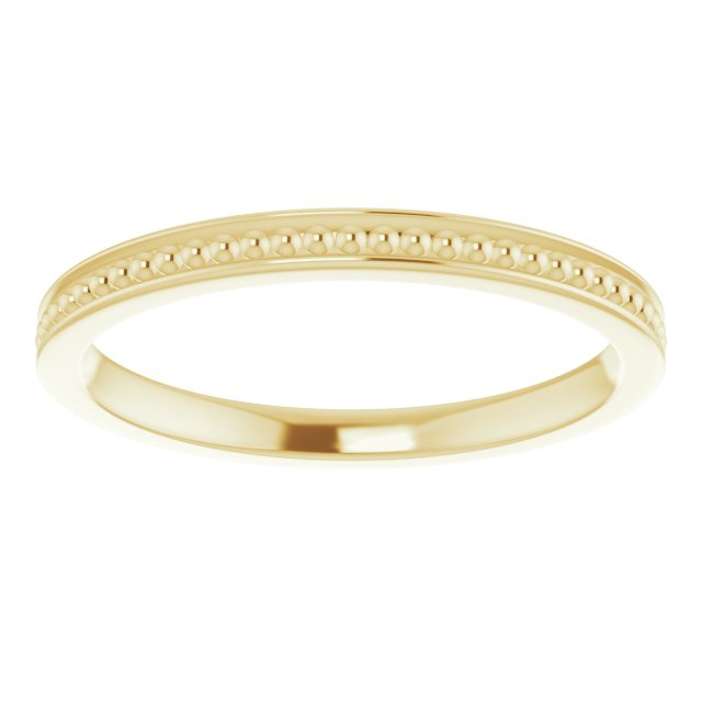 14K Gold Stackable Bead Ring II - Yellow Gold - view 3
