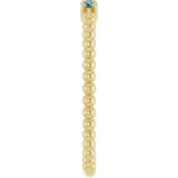 14K Gold Round Lab-Grown Alexandrite Beaded Ring - Yellow Gold - view 14