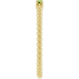 14K Gold Round Natural Peridot Beaded Ring - Yellow Gold - view 14