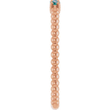 14K Gold Round Natural Alexandrite Beaded Ring - Rose Gold - view 14