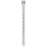 14K Gold Round Natural Diamond Beaded Ring - White Gold - view 14