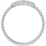 14K Gold Round Lab-Grown Diamond Stackable Ring – 2mm Stones - White Gold - view 17