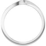 14K Gold Stackable Twisted Ring - White Gold - view 2
